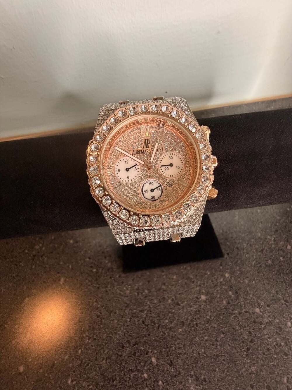 Audemars Piguet Royal Oak Style Iced Out Chronograph Watch